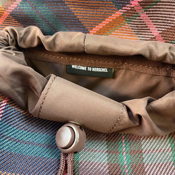 Herschel Supply Co. Retreat Mini Backpack Pink Purple Tartan Plaid Check - Picture 12 of 12